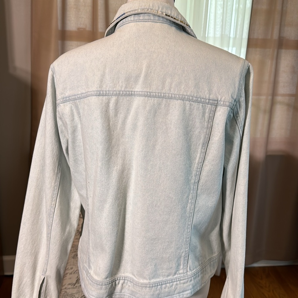 Together Brand Denim Jacket With Sequin Appliqu S… - image 4